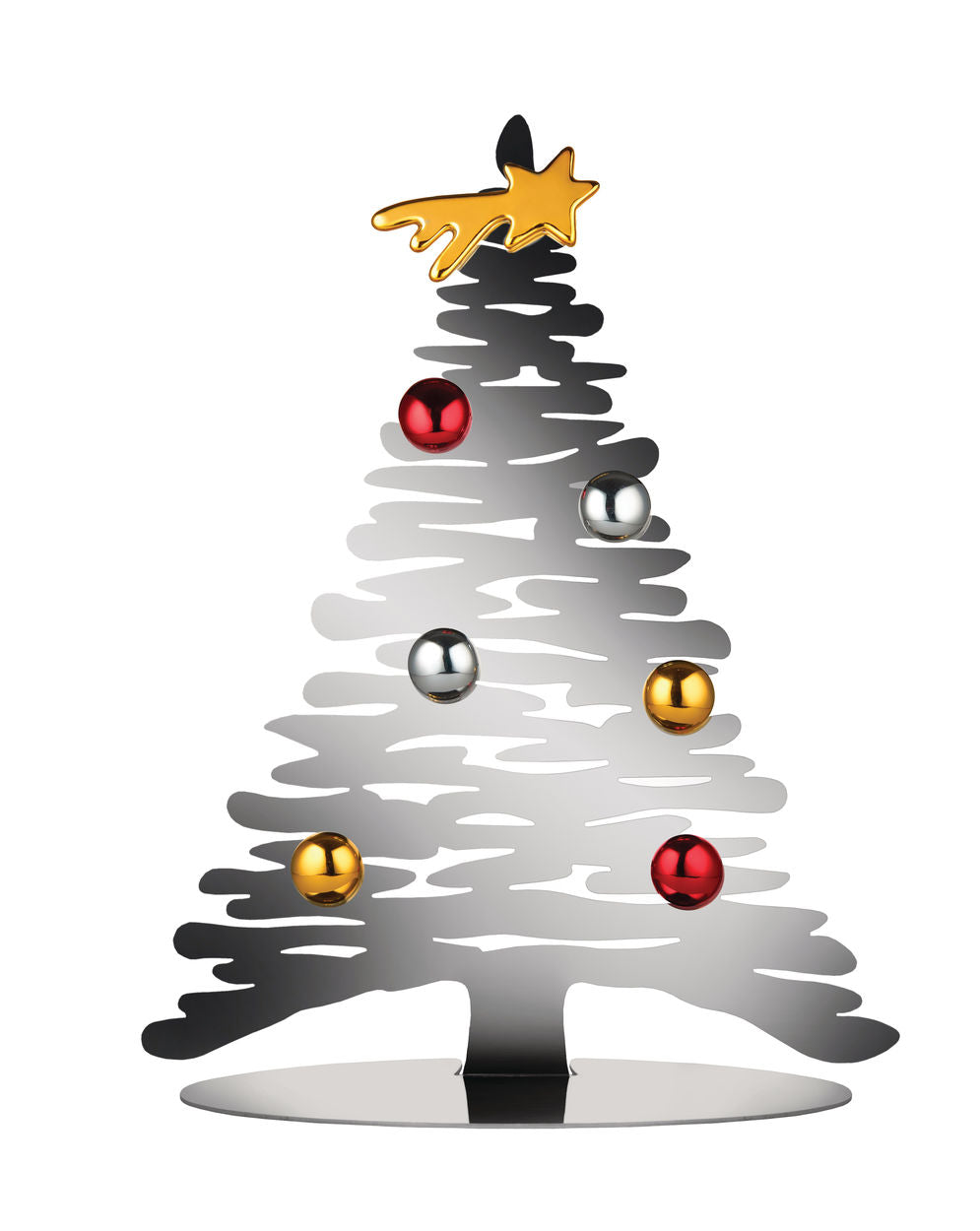 Alessi Bark kleine rvs boom met gekleurde magneetballen, ontwerp Michel Boucquillon