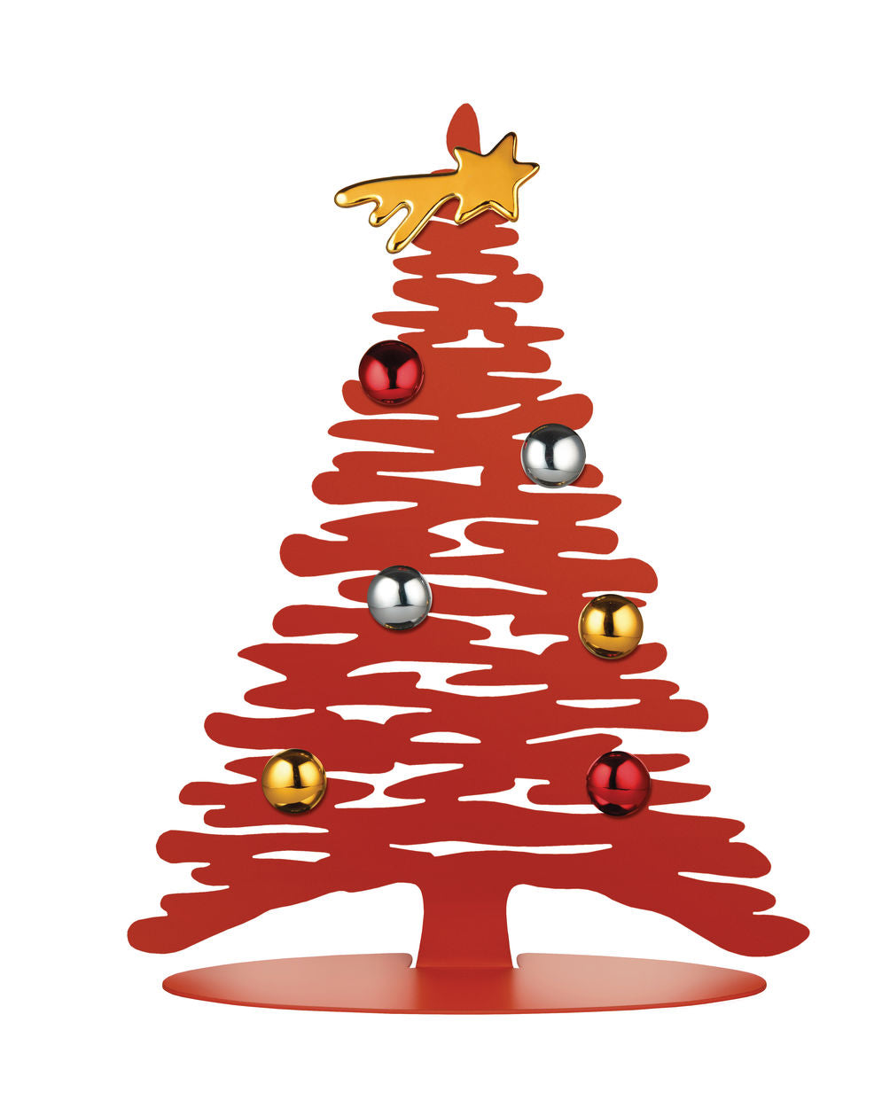Alessi Bark for Christmas, kleine rode boom met magneetjes, ontwerp Michel Boucquillon