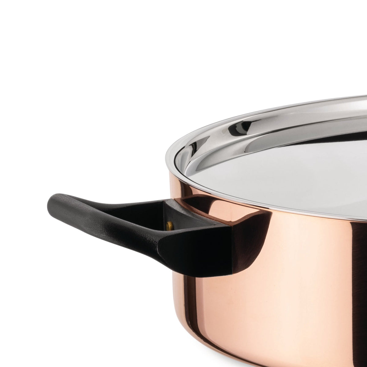 Alessi Koperen lage kookpan 24 cm La Cintura di Orione 90102/24, detail