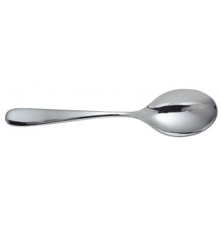 Alessi Nuovo Milano dessertlepel, Ettore Sottsass, gepolijst roestvrij staal