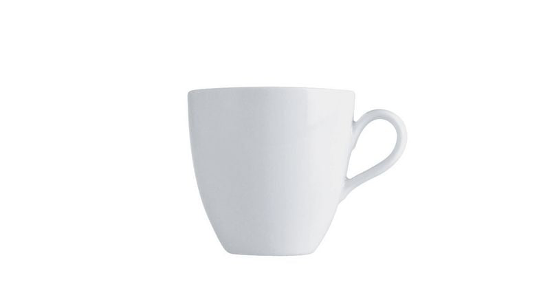 Alessi Mami koffiekop, wit porselein, diameter 8 cm