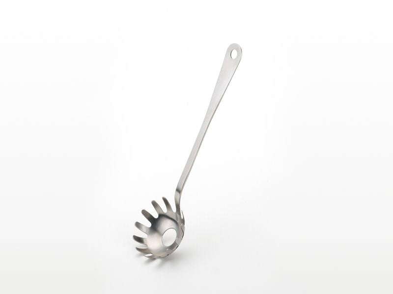 Alessi opscheplepel voor spaghetti, gepolijst roestvrij staal, lengte 28,7 cm