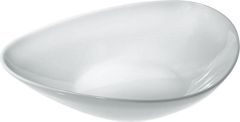Alessi Colombina soepbord, wit, ovale asymmetrische vorm