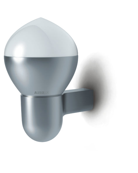 Alessi Wall Flame wandlamp, zilverkleurig, dimbaar licht, fitting E27