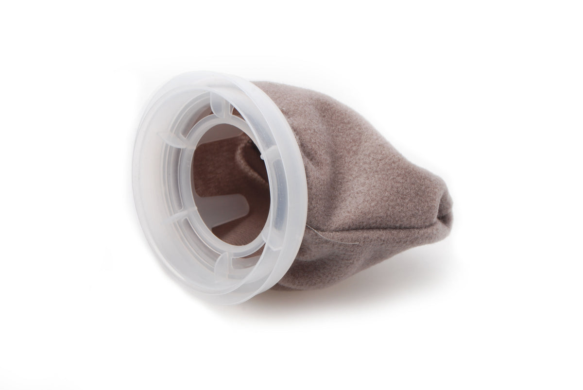 Alessi filter met ring voor SG67 kruimelzuiger, transparante ring met stoffen zak