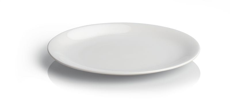 Alessi All Time ontbijtbord, wit Bone China porselein, diameter 20 cm