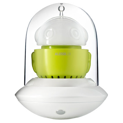Alessi UFO oplaadbare tafellamp, dimbaar licht, in wit en groen