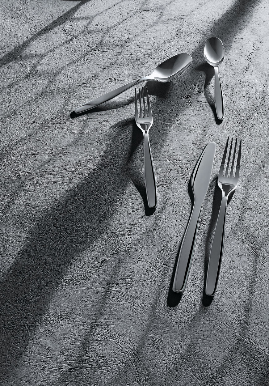 Alessi Itsumo cassette, vorken, mes en lepels van bestek in inox