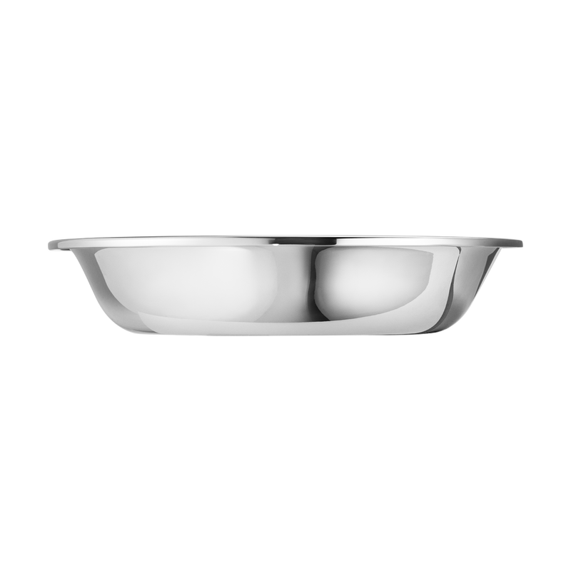 Georg Jensen Elephant bord, zijaanzicht, roestvrijstaal, 14 cm bij 3 cm hoog