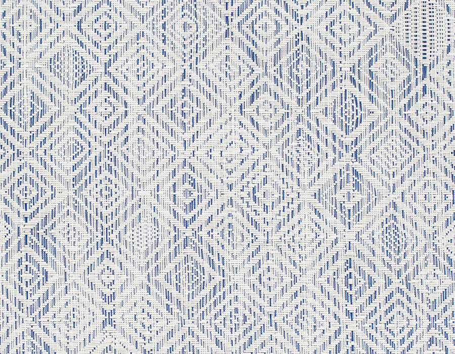 Chilewich mooie placemat Mosaic Blue, close-up van het diamant weefpatroon
