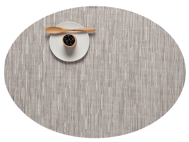 Chilewich ovale placemat Chalk Bamboo, for round and ovale tables