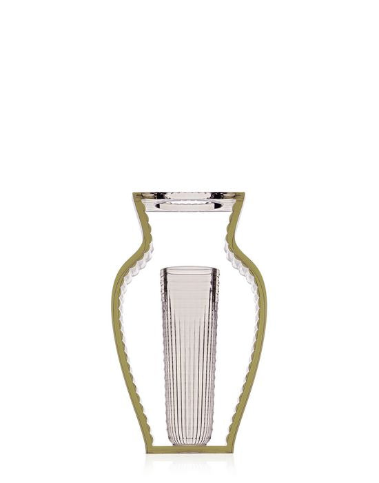 Kartell I Shine voorraadvaas in groen glas, vooraanzicht