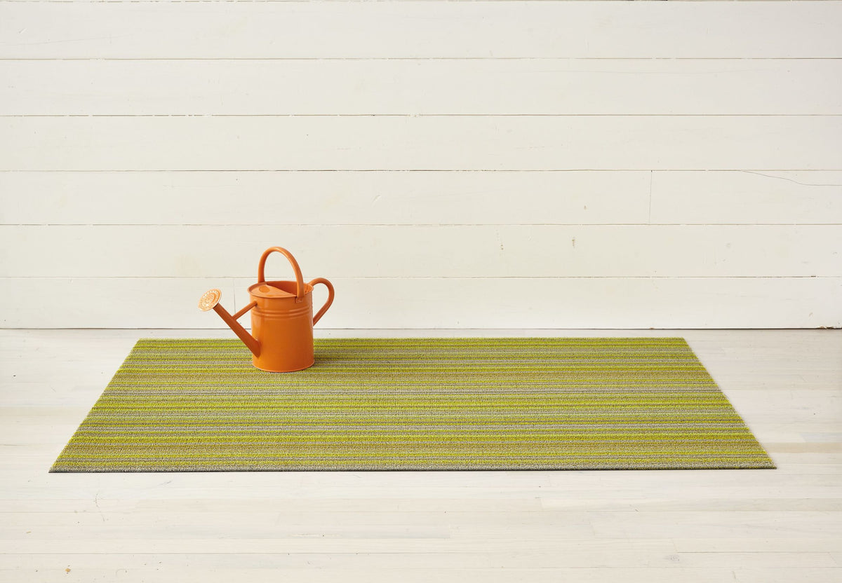 Chilewich doormat Skinny Stripe Citron, 46 x 71 cm, yellow-green striped