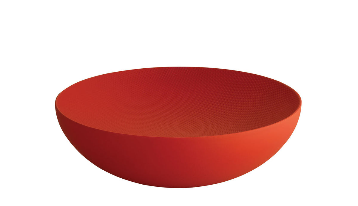 Alessi Double 25 Extra Ordinary, rode schaal, dubbelwandig, ander aanzicht