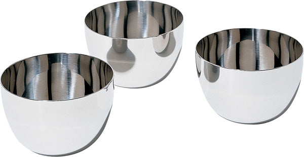 Alessi MAMI set van 3 kommen, glanzend staal, ontwerp Stefano Giovannoni