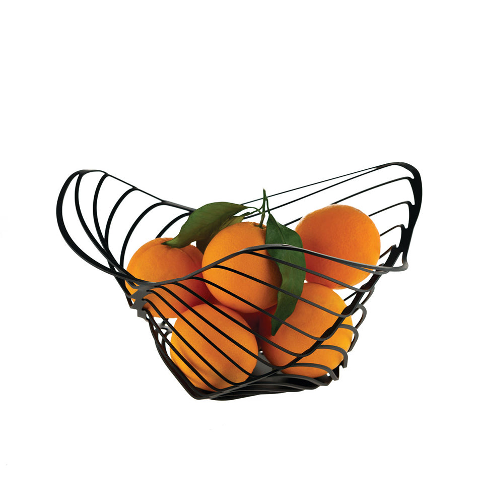 Alessi Trinity High Black, nieuwe schaal van zwart draadstaal, hoog model
