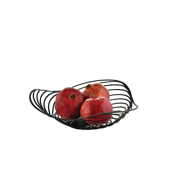 Alessi Trinity schaal, matzwart draadmodel, diameter 33 cm