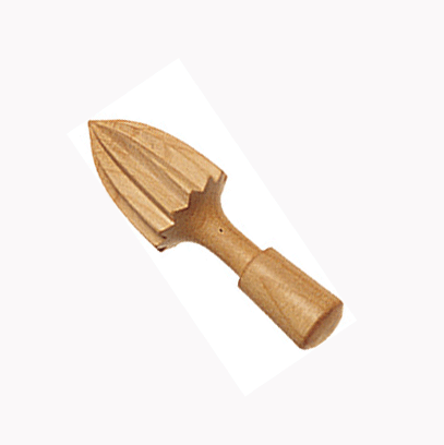 Alessi lemon hand juicer in cherry wood, design Kuno Prey