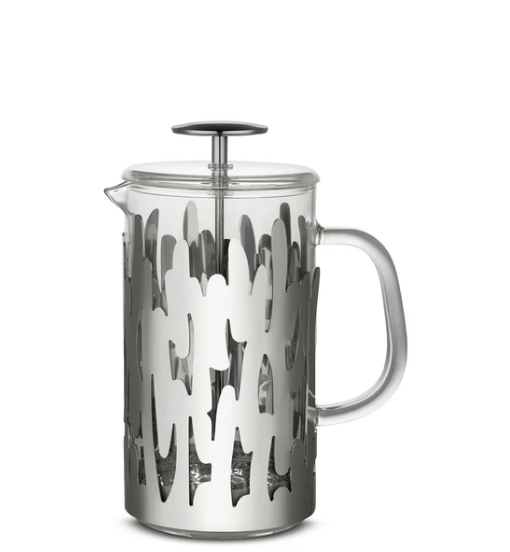 Alessi Press Filter Barkoffee koffiemaker uit de nieuwe serie Bark, vrijstaand