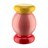 Twergi kruidenmolen van Alessi, hout, roze met geel en rood