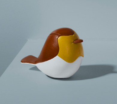 Zuny Roodborst Okergeel mini paperweight