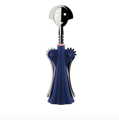 Alessi Anna Mendini kurkentrekker in blauw, nieuwe kleur uit het Mendini palet