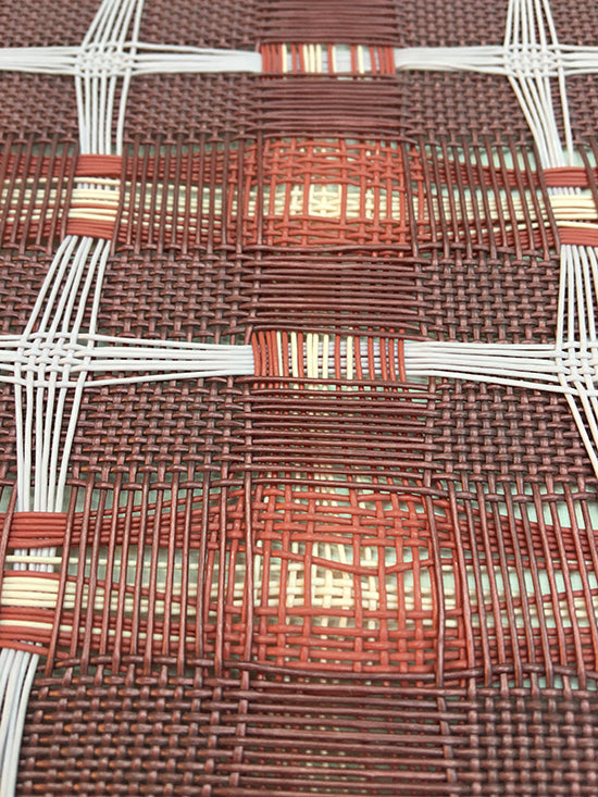 Chilewich placemat Hopscotch Sangria, detail of weave structure