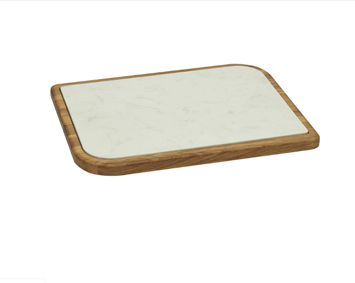 Legnoart Cheese Place kaasplank, hout met uitneembare witte marmeren inzet