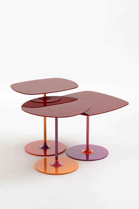 Set van drie Kartell Thierry bijzettafels in verschillende hoogtes