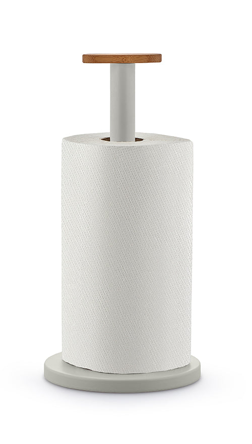 Alessi Mattina keukenrolhouder in warmgrijs, met keukenrol