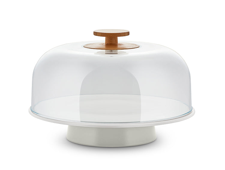 Mattina taart-plateau met stolp en bamboe knop, ontwerp Big Game