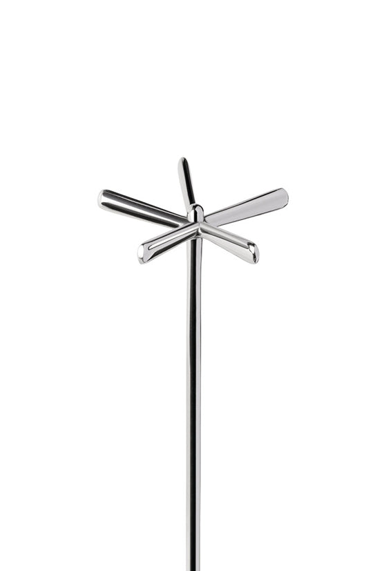 Alessi Bâton Lélé roerstaaf van staal, ontwerp Giulio Iacchetti, volledig aanzicht