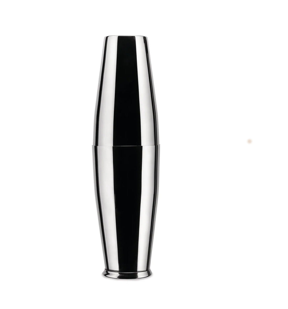 Alessi Boston shaker van staal, twee delen, gesloten