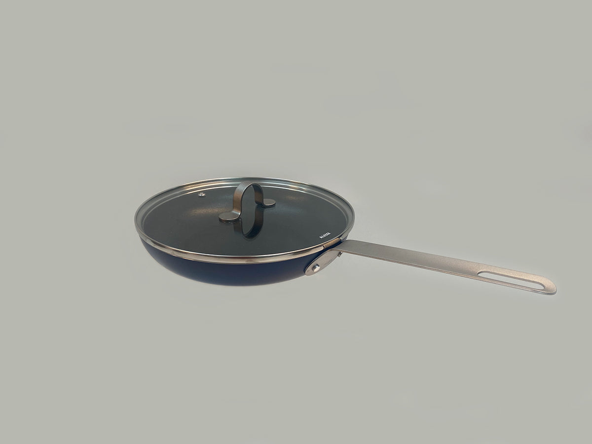 TAMA glazen deksel op koekenpan, zijaanzicht, 24 cm