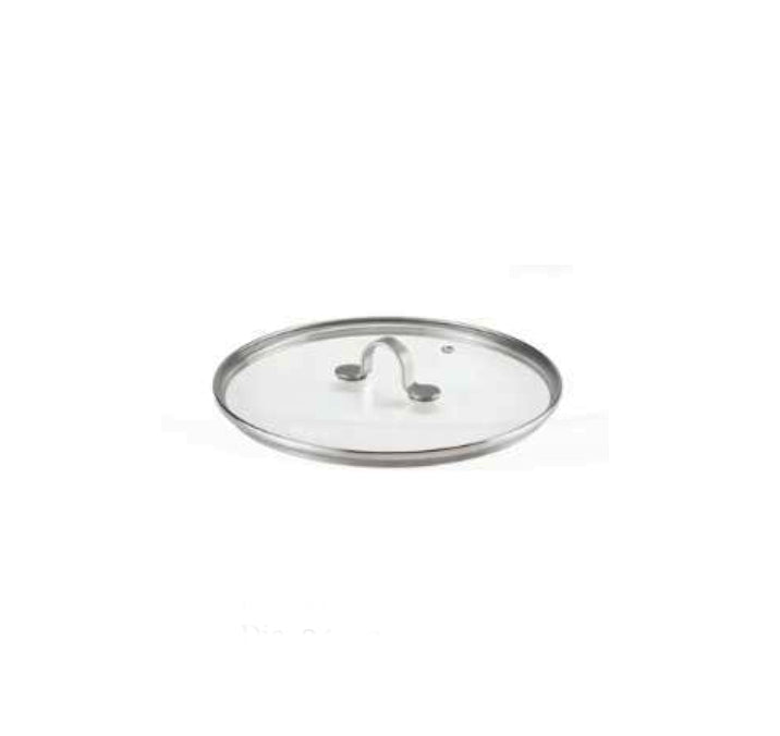 Alessi TAMA glazen deksel, 24 cm, met roestvrijstalen greep