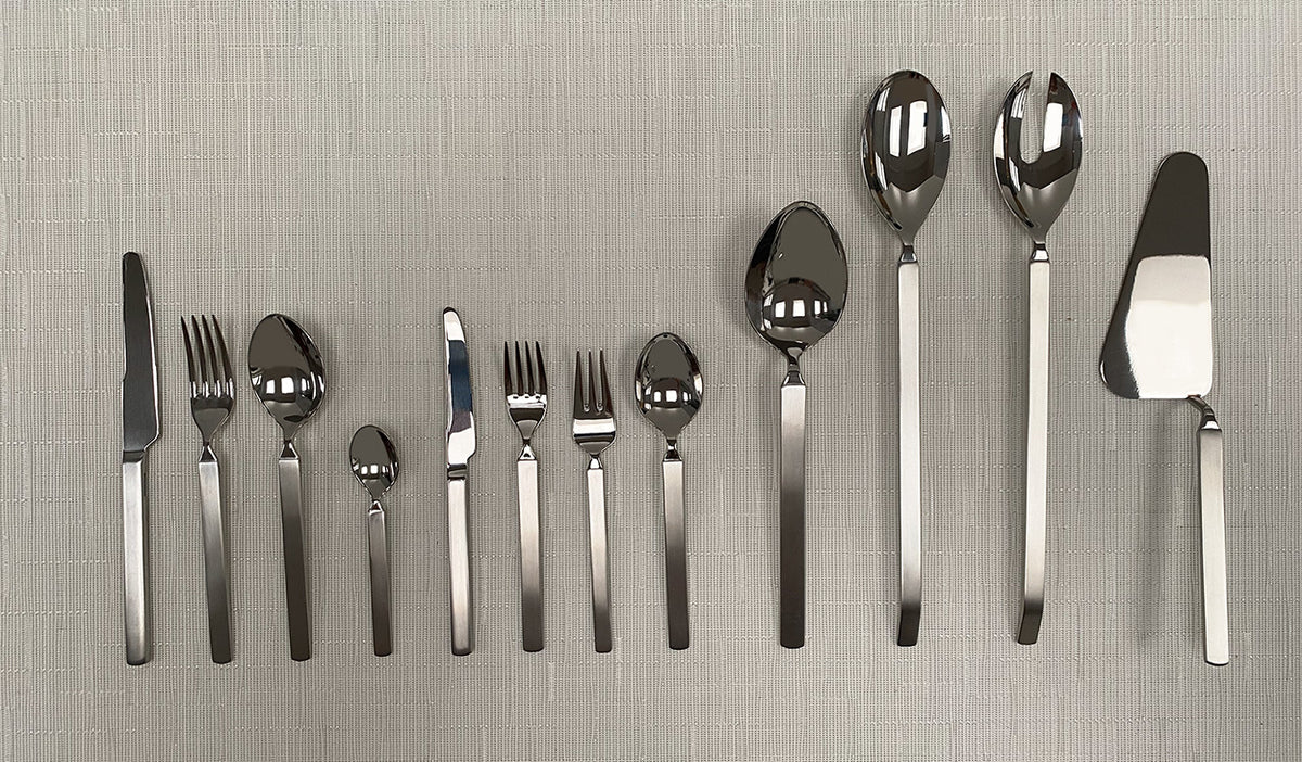Alessi Dry bestekset 100-delig in RVS, ontwerp Achille Castiglioni