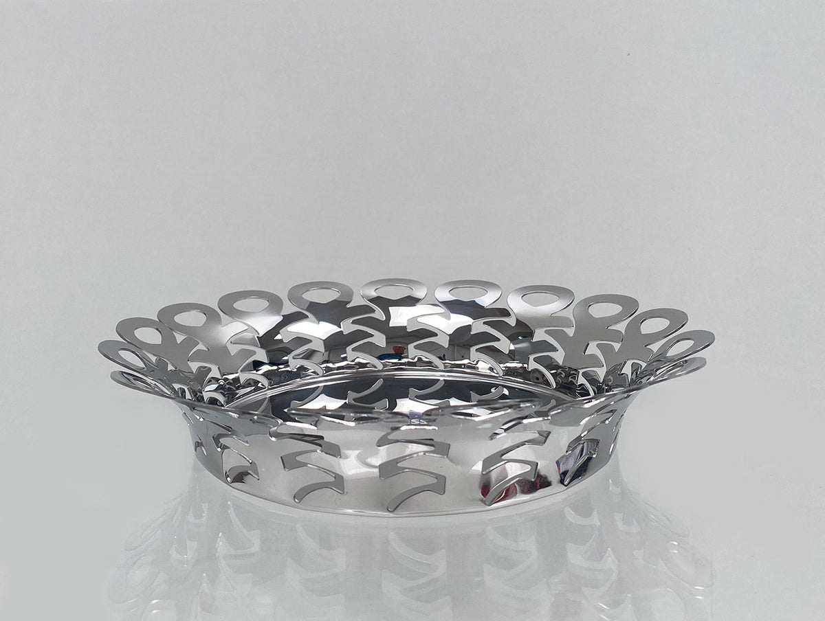 Vimini mand, groot, van Alessi, ontwerp Michel Boucquillon, zijaanzicht