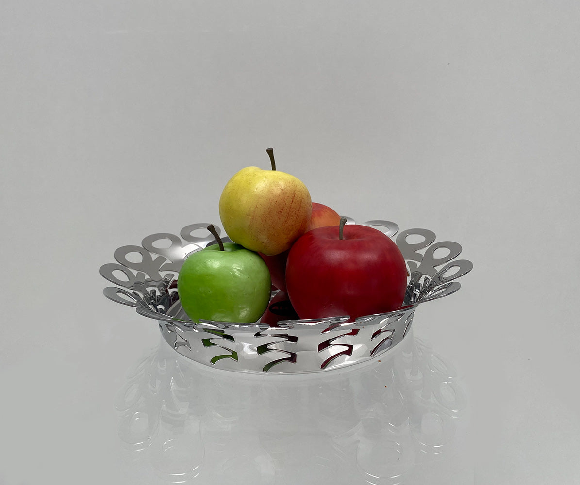 Alessi Vimini mand, groot, met appels, vooraanzicht