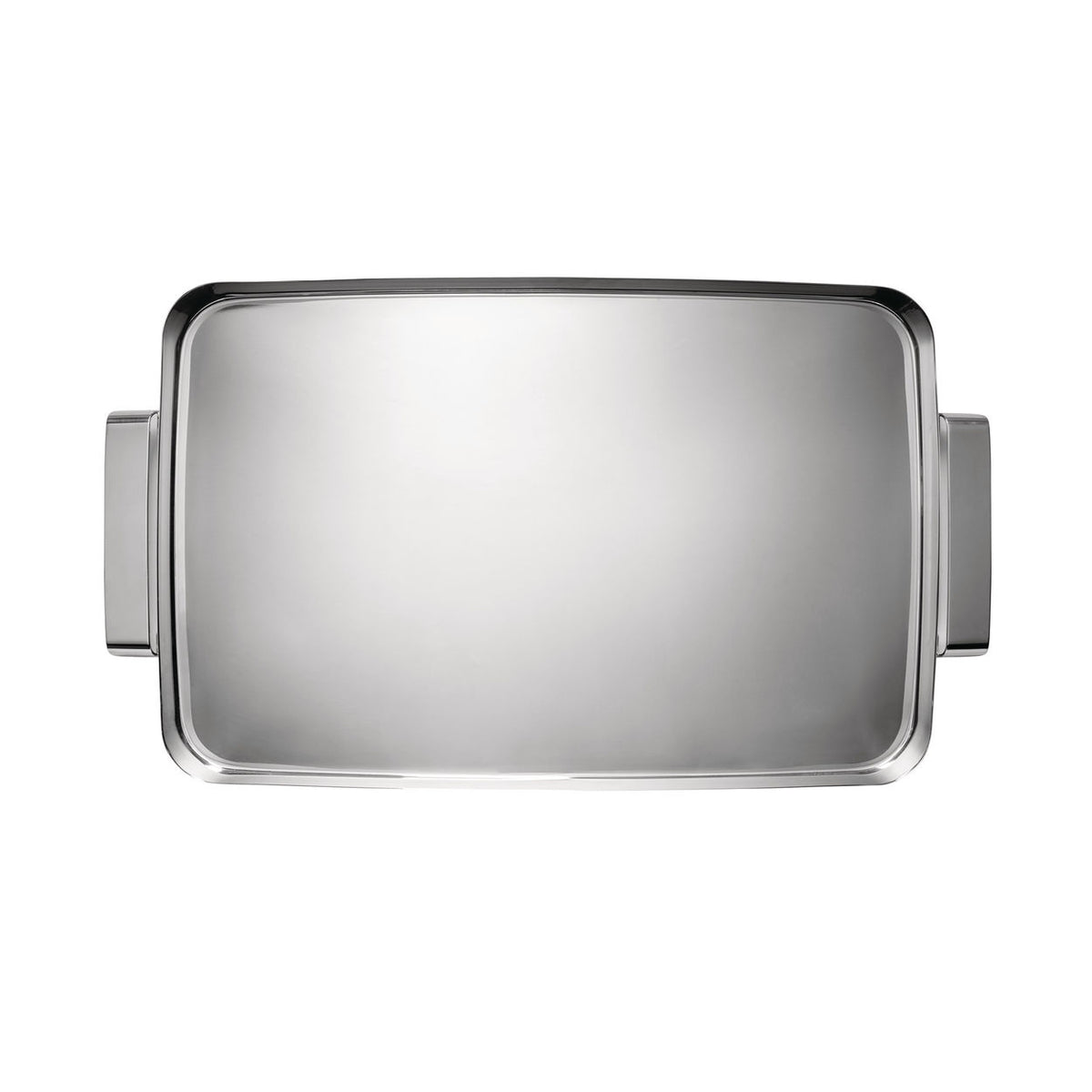 Alessi Tau dienblad, rechthoekig, gepolijst rvs, bovenaanzicht