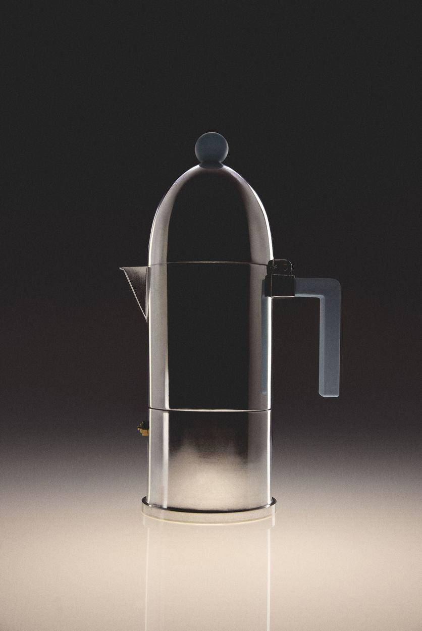 Cupola coffee maker by Alessi, 2025 edition, in blue with induction base