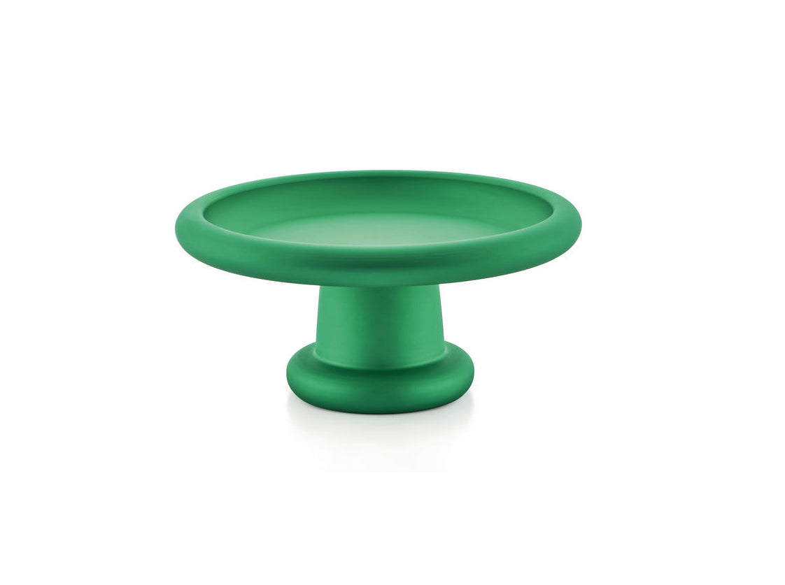 Alessi Discolo cakestand voor gebak, in groen, uit de nieuwe serie Il Tornitore Matto