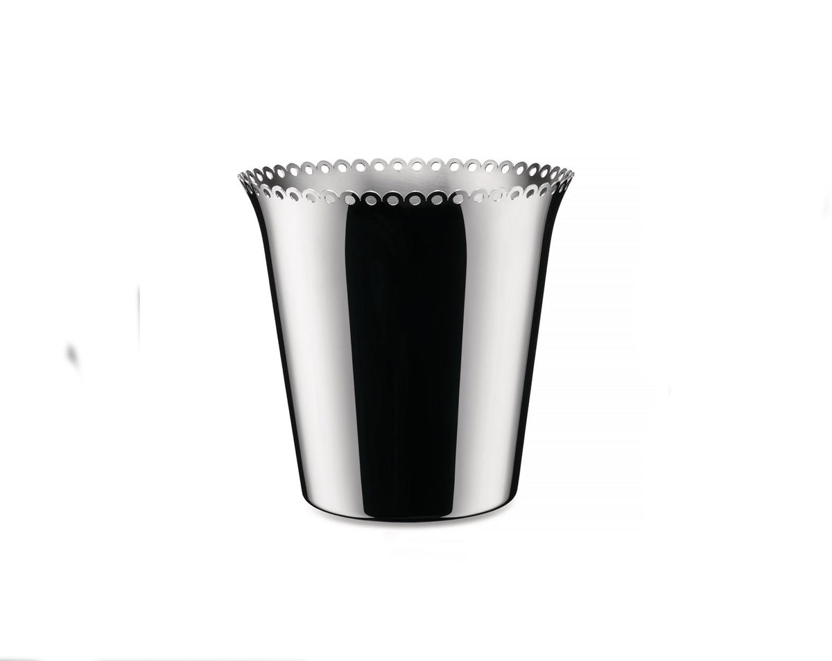 Edges ijsemmer van Alessi, RVS met gekartelde rand, ontwerp Giulio Iachetti.
