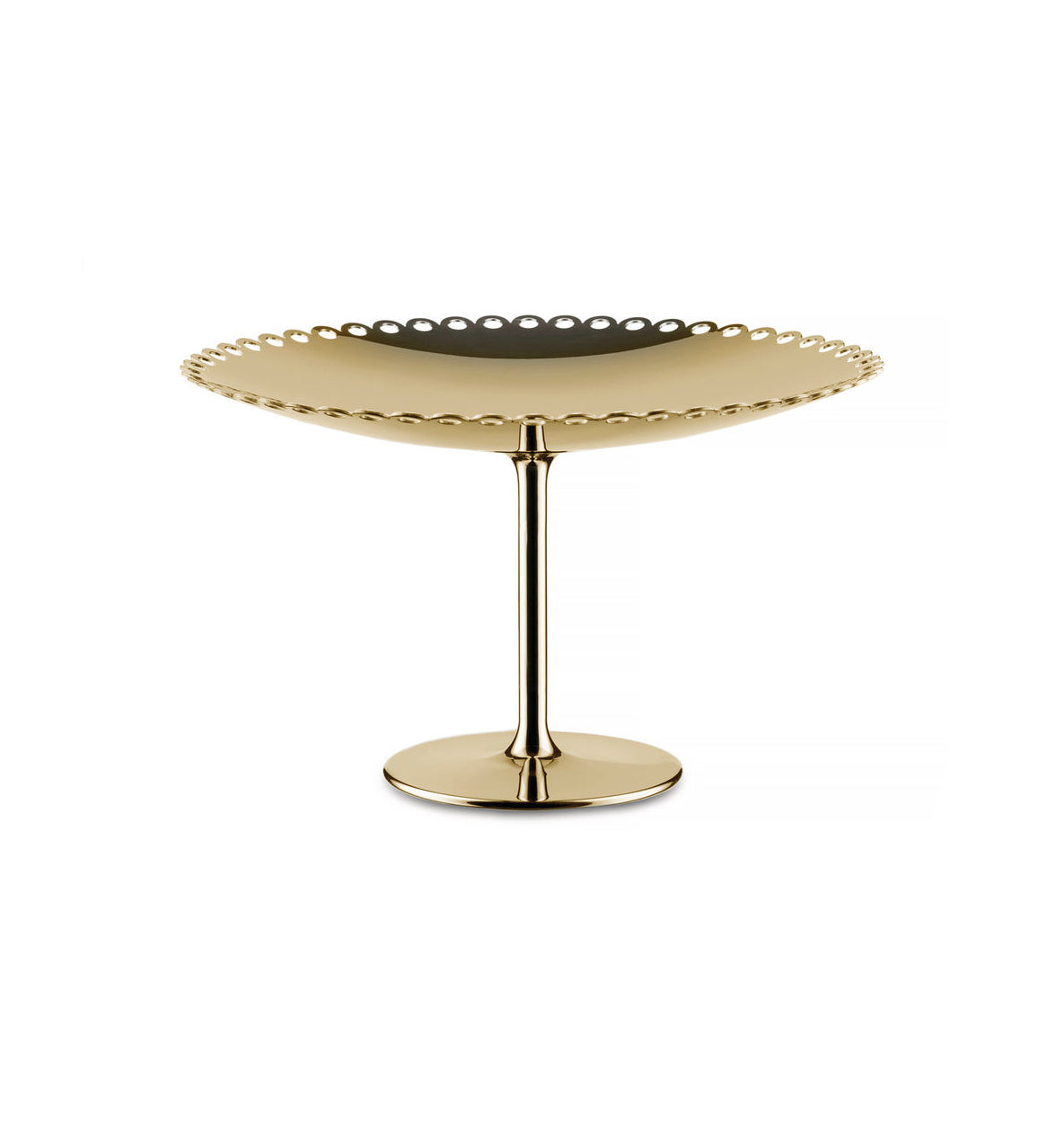 Alessi Edges taartplateau, klein model in koper, uit de nieuwe serie Il Tornitore Matto.