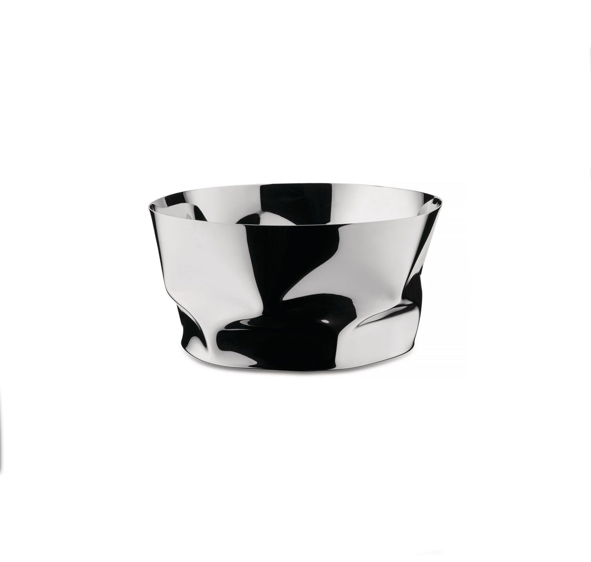 Alessi Compressioni Klein mand in gepolijst staal, ontwerp Paolo Ulian