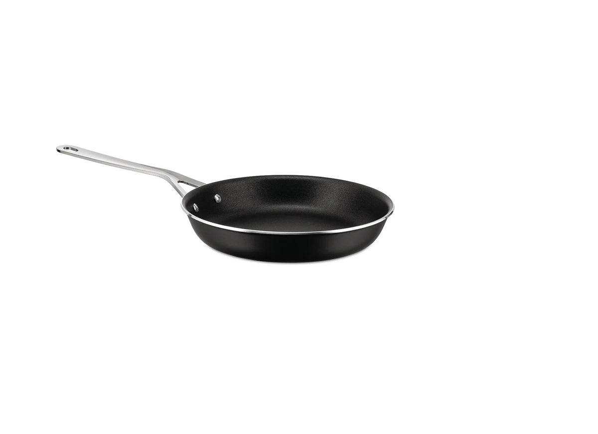 Alessi koekenpan 28 cm met keramische bodem, zijaanzicht