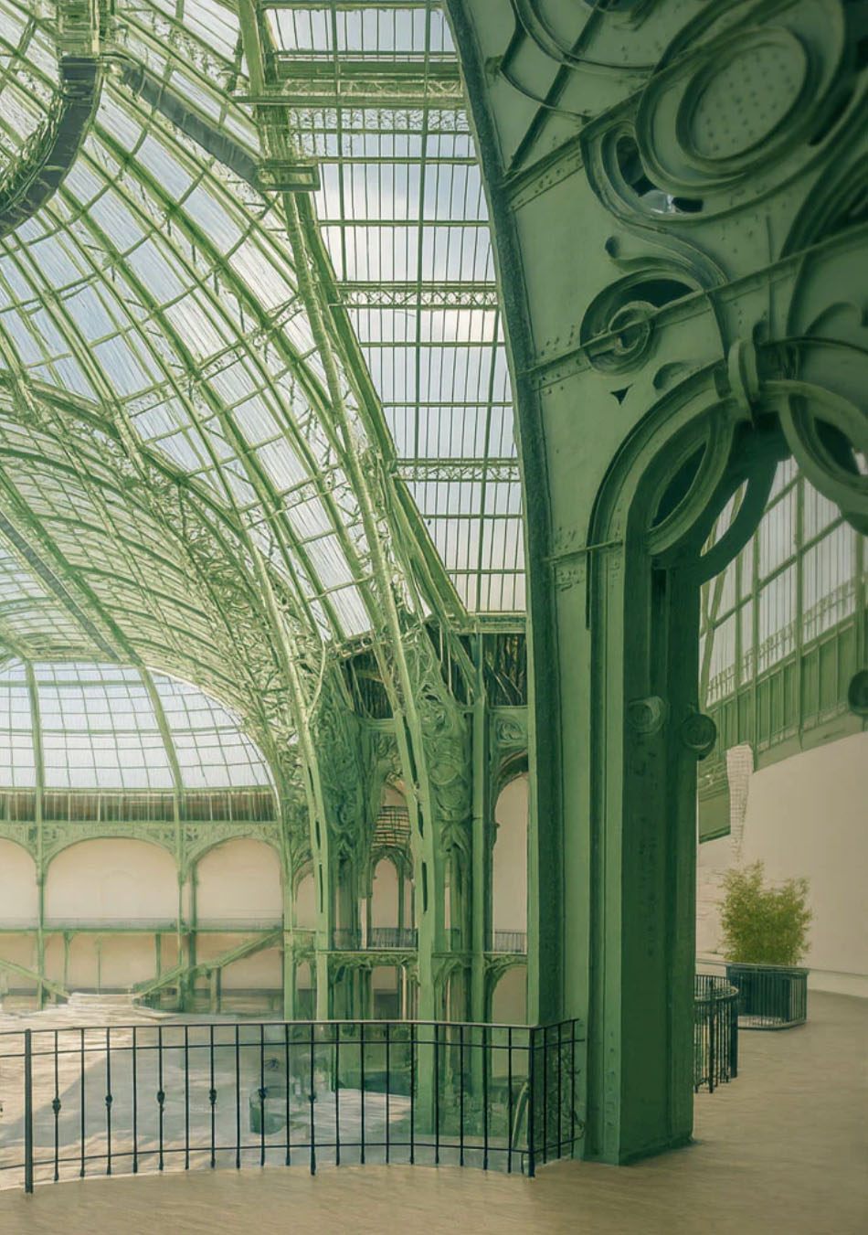 Glazen koepeldak van het Grand Palais in Parijs, inspiratiebron voor de serie