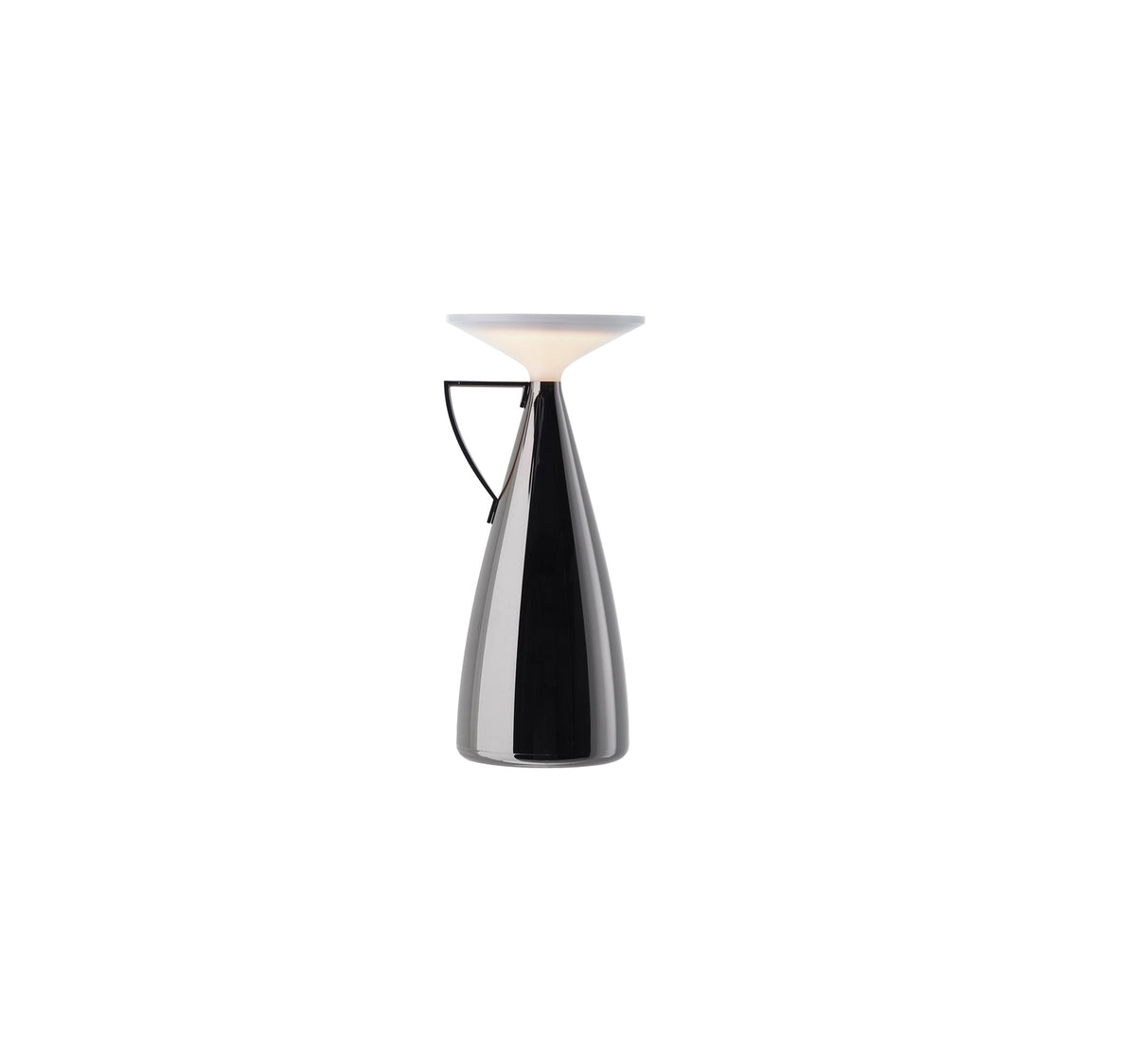 Kartell Camomille tafellamp, vorm van een theepot, titanium metallic