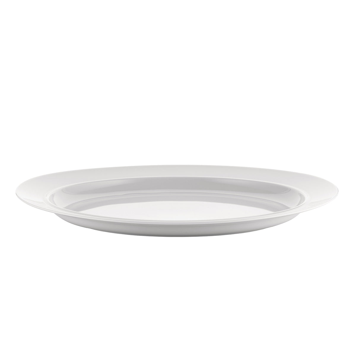 Alessi Ovale schaal La Bella Tavola, zijaanzicht van de witte rand
