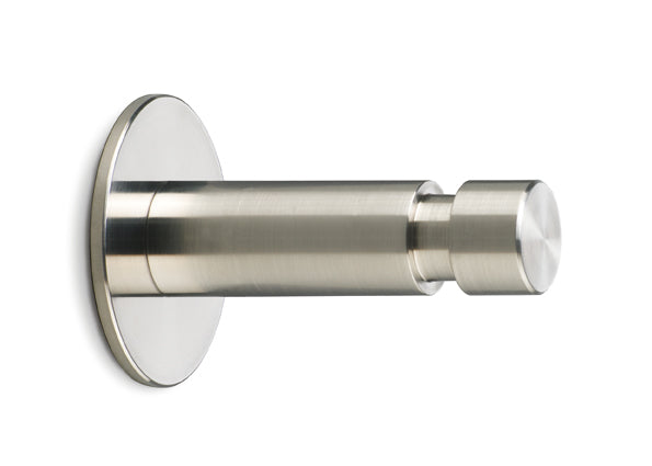 Alessi Fox wandhaak in geborsteld roestvrij staal, rond model