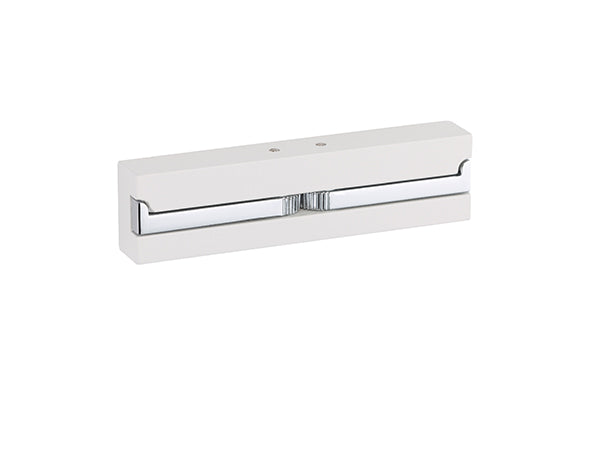 Alessi Twin wandhaken, wit met verchroomde balk